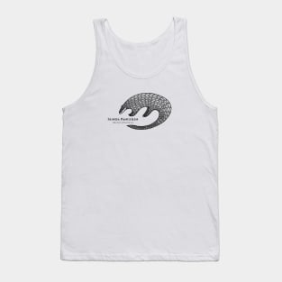 Pangolin with Common and Latin Names - detailed animal drawing Tank Top